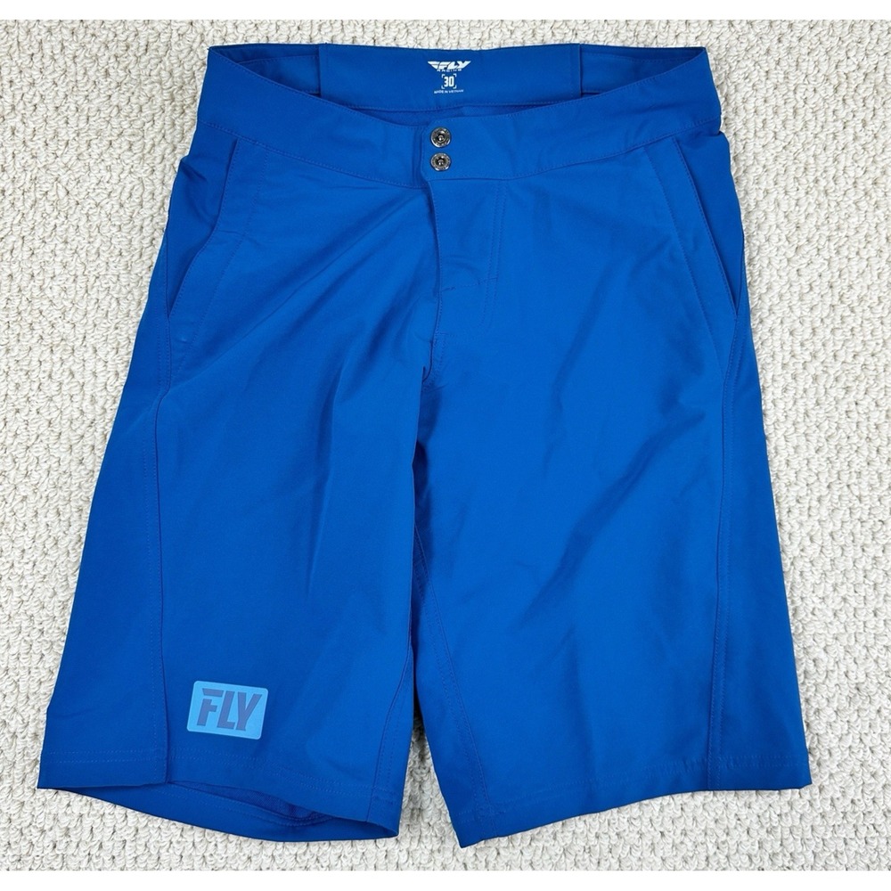 Fly Racing Shorts Mens 30 Blue Padded Cool Max Liner Performance Bike Moto